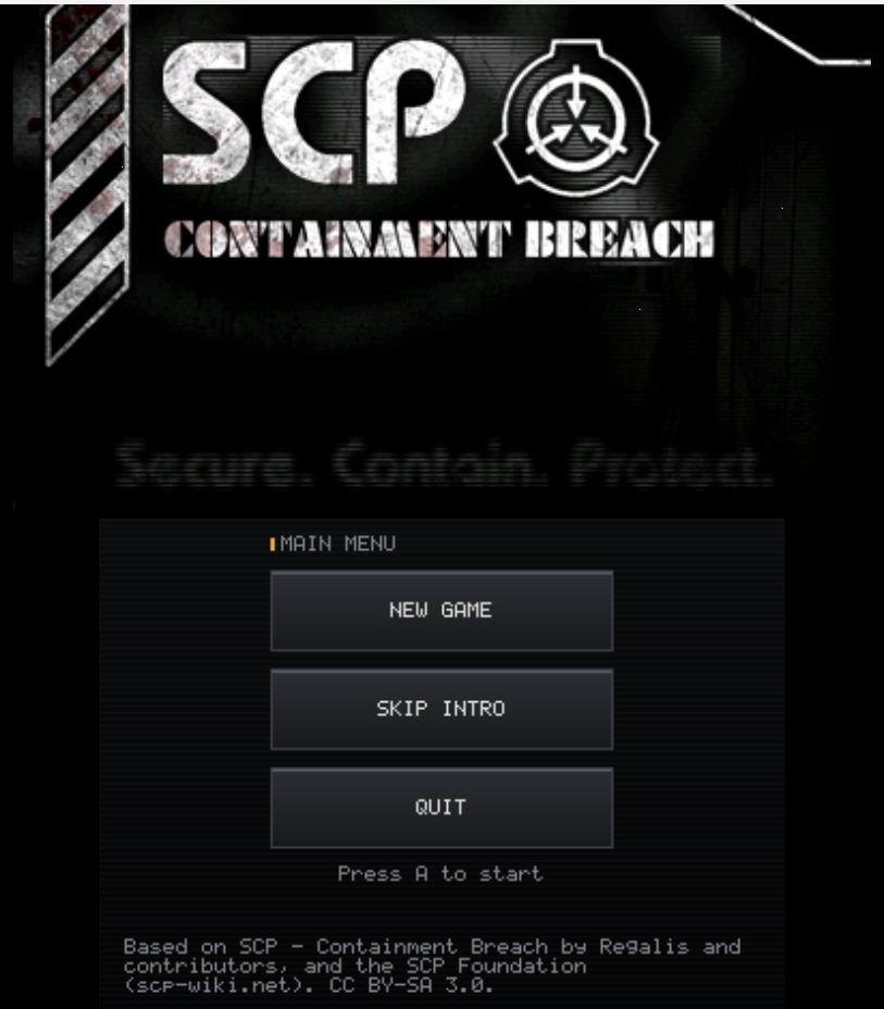 The title screen on both screens